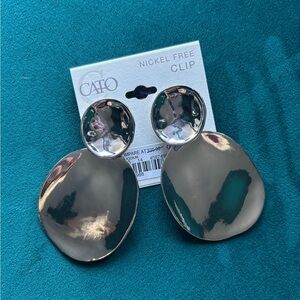 Cato Silver Nickel Free Clip-On Dangle Chandelier Earrings